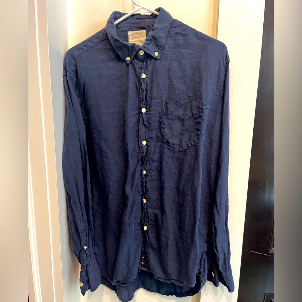 Billy Reid Navy Button Down